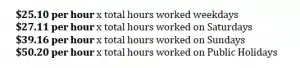 exemple contrat de travail australien